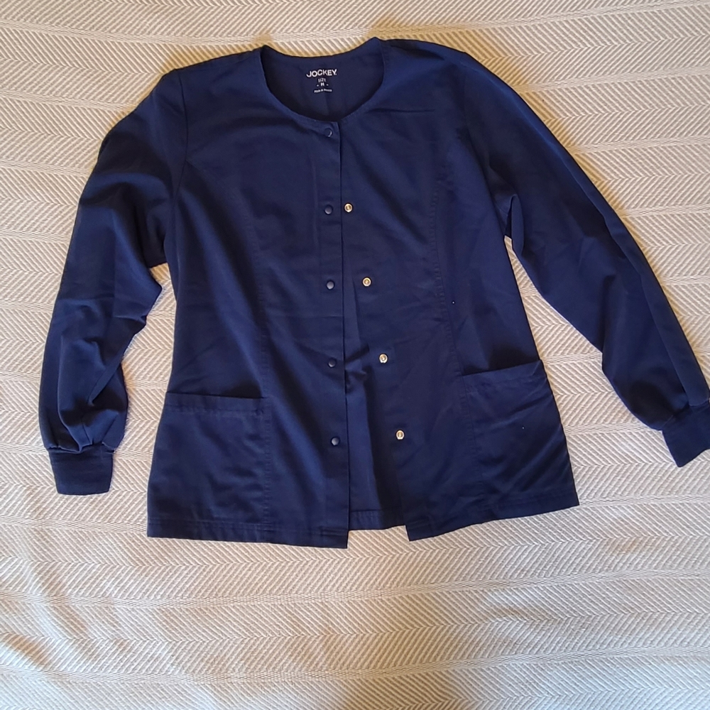 Jockey Navy Blue scrub jacket soft stretchy